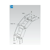 Kábeltálca csuklós emelő/bukóidom 100mm x 110mm-mag. szalaghorganyzott acél RGS 110100 Niedax